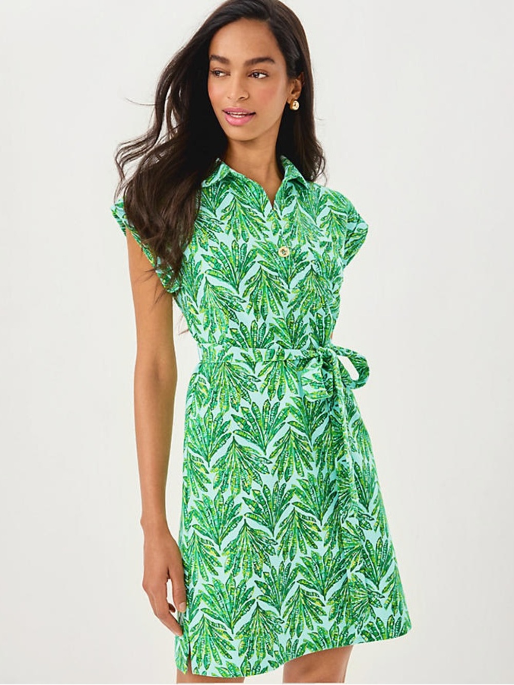 Lilly Pulitzer Emersyn Dress Kitts Green Crossgrain Shady Babe